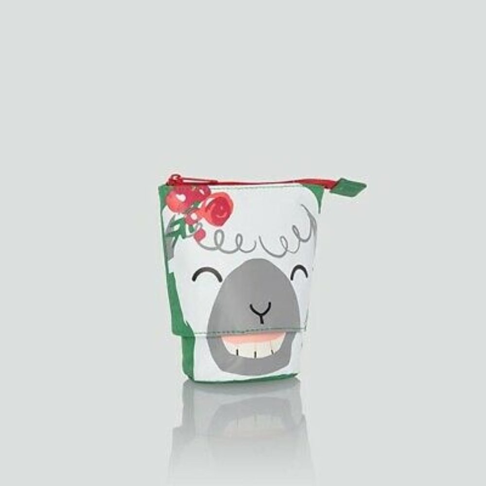 Thirty-one Hide & Peek Pouch - Holiday Llama - NIB